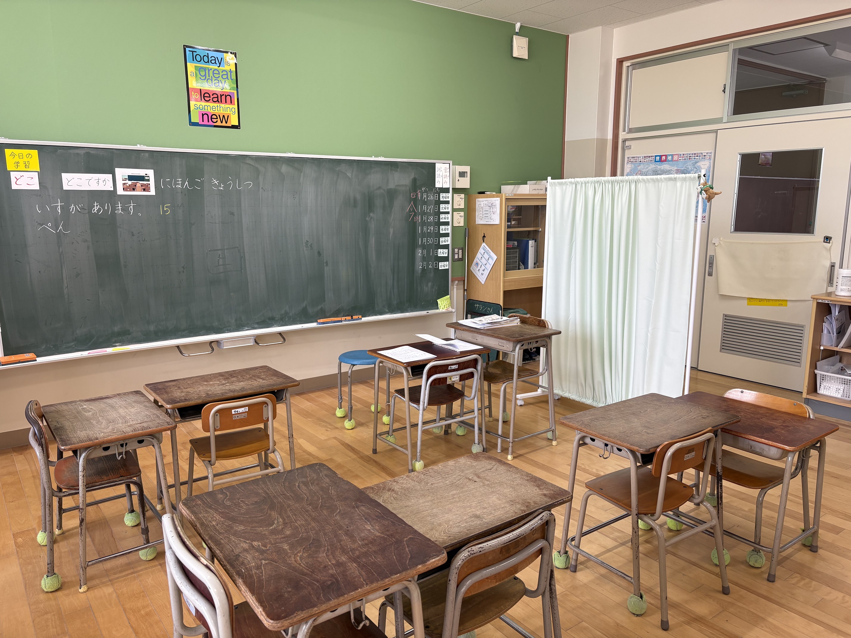 糸島市内の学校の中にある日本語教室