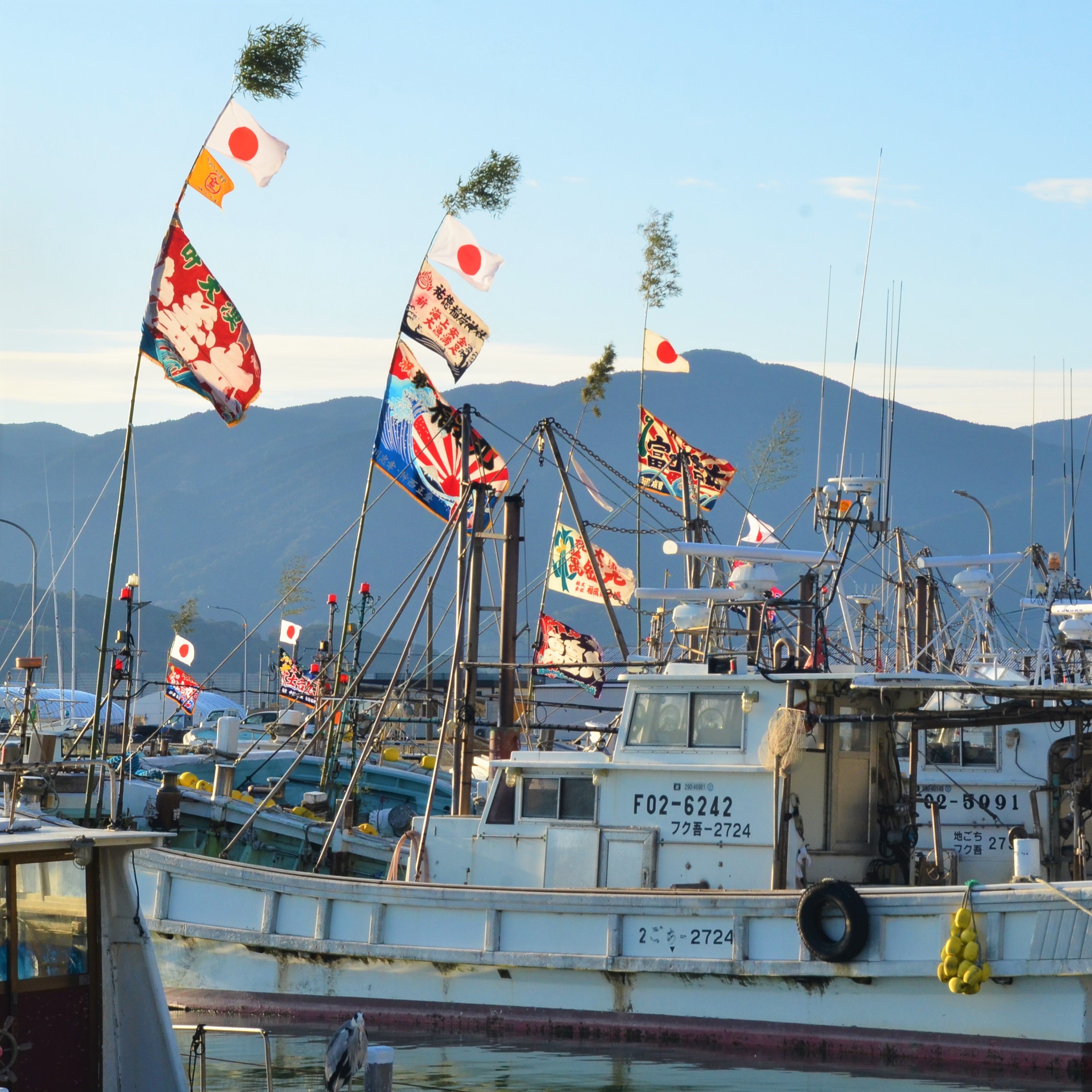 船越漁港大漁旗の画像